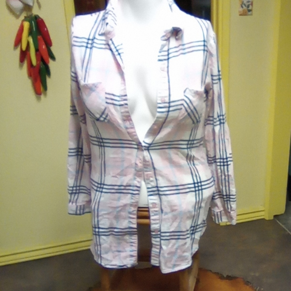 Plaid button shirt